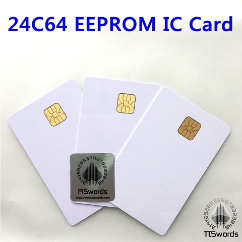 Tarjeta inteligente AT24C64 ISO7816, memoria segura, 24C64 EEPROM, conexión en blanco, tarjeta IC inteligente ► Foto 1/1