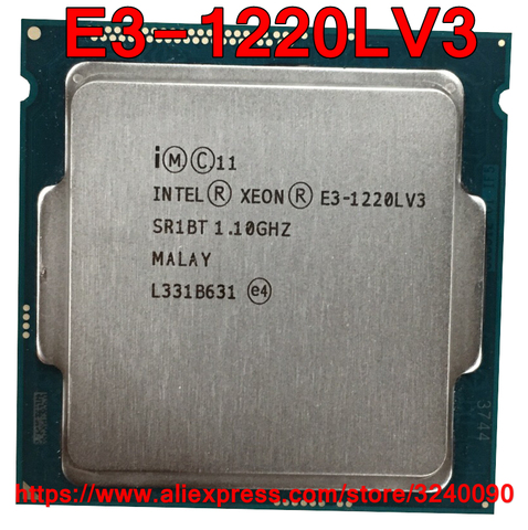Procesador Intel CPU Xeon E3-1220LV3, Original, 1,10 GHz, 4M, 13W, Dual Core, E3, 1220LV3, LGA1150, envío gratis, E3-1220L, V3, E3, 1220L, V3 ► Foto 1/1