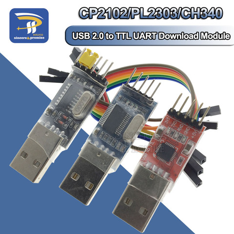 3 uds./lote = 1 Uds. PL2303HX descargar + 1 Uds. CP2102 + 1 Uds. CH340G USB a TTL para Arduino USB a UART TTL Módulo de placa de cepillo serie ► Foto 1/6