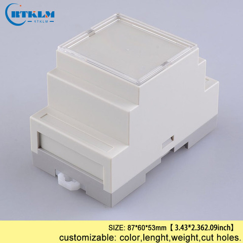 Carril Din caja proyecto de electrónica de plástico abs gabinete caja plástica DIY 87*60*53mm pcd circuito diseño de la placa caja de salida ► Foto 1/4
