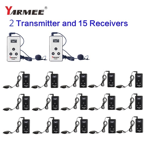 Sistema de guía de viaje con micrófono, receptor transmisor de Audio inalámbrico utilizado para la interpretación simultánea de la Iglesia y viajes ► Foto 1/1
