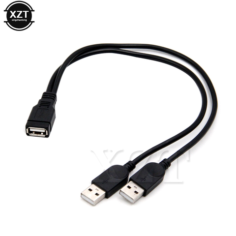 USB 2,0 y Cable USB doble divisor Cable hembra a USB 2 macho Cable de extensión de alimentación ► Foto 1/3