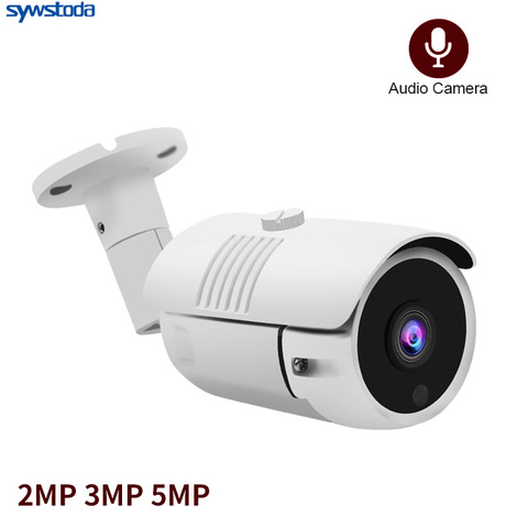 H.265 cámara IP de seguridad Audio al aire libre impermeable IP66 CCTV Cámara P2P video vigilancia seguridad del hogar ONVIF opcional 5MP ► Foto 1/3