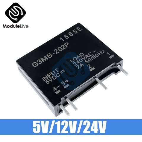 G3MB-202P DC-AC DC 5V 12V 24V relé módulo G3MB 202P PCB SSR en 240V AC 2A módulo relé de estado sólido para Arduino ► Foto 1/6