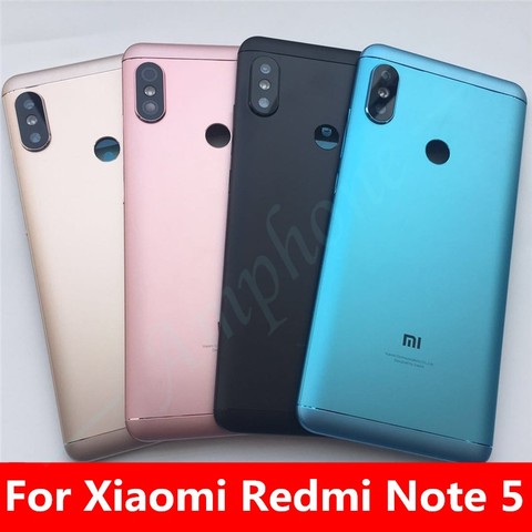 Nuevas piezas de repuesto para la cubierta trasera de la batería de la puerta Xiaomi Redmi Note 5 + botones laterales + reemplazo de la lente del Flash de la cámara ► Foto 1/6