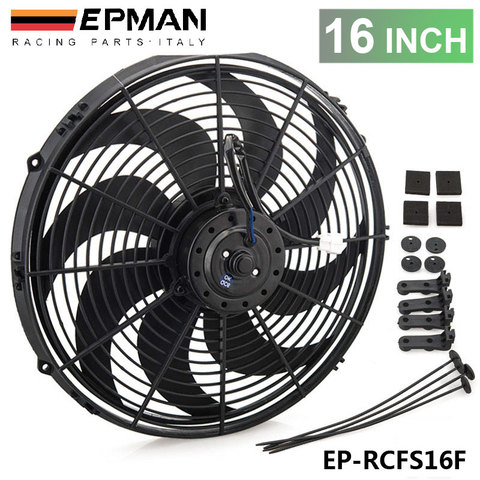 Epman-ventilador eléctrico Universal para coche de carreras, 12V, 16 