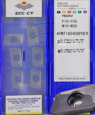 APMT1135PDR-proceso de inserción de acero inoxidable y acero, APMT160408PDER YBG202 Zcc.ct APMT1135 APMT1604 ► Foto 1/1