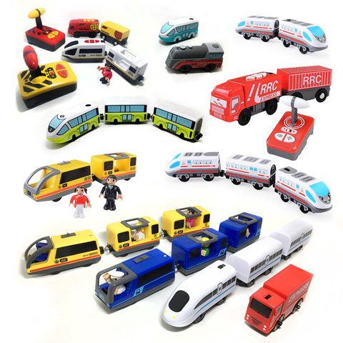 Los niños tren eléctrico de juguete pista magnética juguete compatible con Thomas pista de madera Brio educativas de los niños de juguete ► Foto 1/6
