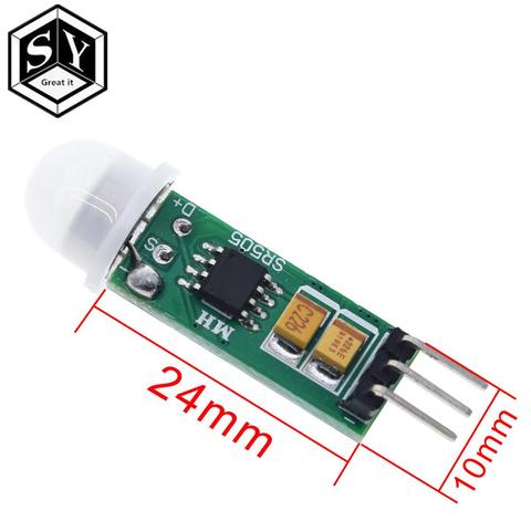 Sensor de movimiento infrarrojo PIR Mini HC-SR505, módulo Detector infrarrojo preciso para Arduino, Sensor corporal, modo de detección ► Foto 1/6