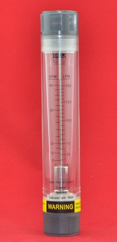 Rotámetro acrílico para tubería de LZM-25G, medidor de flujo industrial hembra de 1 