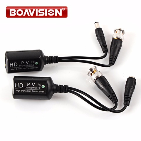 1CH Video transmisor Balun de vídeo de 720P y 1080P HDCVI AHD/HDTVI Cámara conector BNC a RI45 adaptador de transceptores ► Foto 1/1