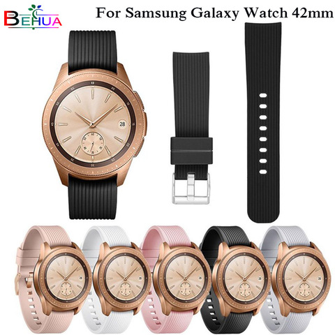 Banda de silicona deportiva de 20mm para Samsung Galaxy Watch SM-R810 42MM & Gear 2 Correa deportiva para Huami Amazfit reloj inteligente Bip/Amazfit 2 ► Foto 1/6