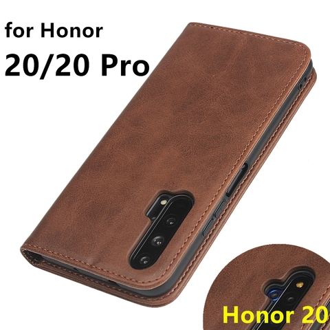 Funda de cuero para Huawei Honor 20, funda con tapa para tarjetero, funda magnética de atracción para Huawei Honor 20 Pro Honor20 ► Foto 1/6