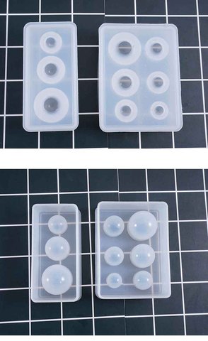 1 pieza molde de silicona transparente artesanía decorativa DIY 3/6 diferentes tamaños universo bola resina epoxi moldes para joyería ► Foto 1/5