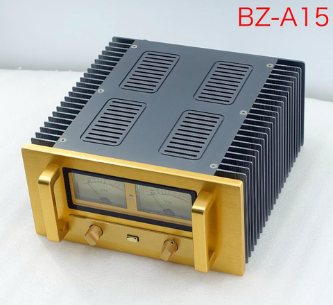 Medidor VU oro aluminio amplificador chasis/clase/Pre-amplificador chasis/AMP carcasa/caso/DIY caja (240*120*258mm) ► Foto 1/3