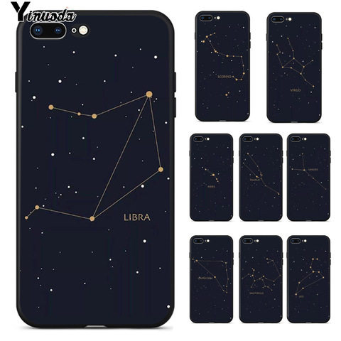 Yinuoda-funda de teléfono de alta calidad para Apple iPhone 8, 7, 6, 6S Plus, X, XS, MAX, 5, 5S, SE, XR, 12 estrellas, signo Leo Libra, escorpio, recién llegado ► Foto 1/6