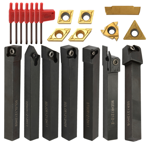 21 piezas multifuncional sólido carburo Barra de perforación con llaves para herramientas de torno cortador de torno herramientas de torno ► Foto 1/5