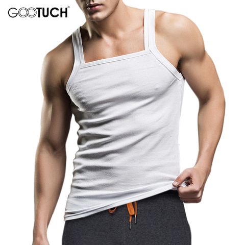 Camiseta interior de algodón para hombre, chaleco masculino de moda, camiseta sin mangas de talla grande, camiseta de Fitness, 2496 ► Foto 1/6