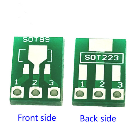 SOT89 A DIP SOT223 A DIP adaptador de circuito integrado convertidor de placa PCB Placa de doble cara 1,5mm 2,3mm a 2,54mm Pin Pitch Pinboard, 10 Uds. ► Foto 1/1