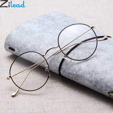 Zilead-gafas de lectura redondas para hombres y mujeres, anteojos de Metal para presbicia, gafas de hipermetropía, montura ► Foto 1/4