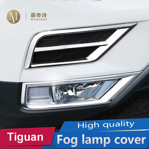 Tiguan-luces antiniebla de parrilla delantera, embellecedor de marco, pegatinas, accesorios de cubierta, para Volkswagen Tiguan 2 MK2 2017 2022 2016 ► Foto 1/6