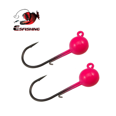 KESFISHING Jig head Offset Hook gancho de acero de alta resistencia 3g,5g 5g 7g 10g 6 uds señuelo de pesca Plantilla de cebo metálico suave señuelos de plástico ► Foto 1/5