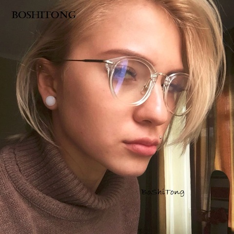 2022 montura de gafas de moda para mujer, montura de gafas de hombre, montura de gafas redondas y transparentes, montura de gafas ópticas ► Foto 1/6