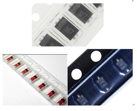 100 Uds SR160 1N4148 IN4148 1N4001/M1 1N4004/M4 1N4005/M5 1N4007/M7 1N5819 RS1M RS2M US1M US1K 1SS355 SMD SMA diodo en envío gratis ► Foto 1/1