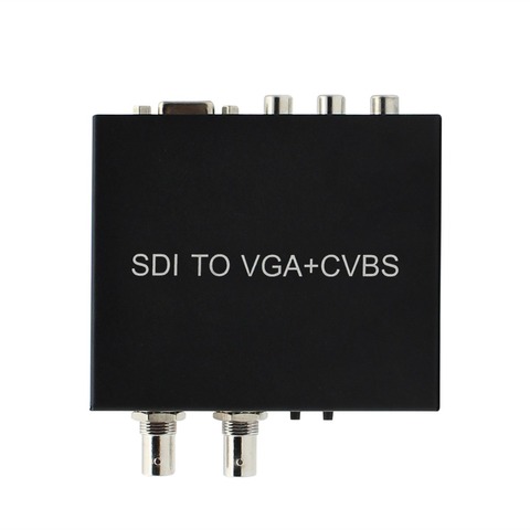Convertidor SDI (SD-SDI/HD-SDI/3G-SDI) a VGA + CVBS/AV + SDI compatible con 1080P para Monitor/cámara/pantalla con adaptador ► Foto 1/6
