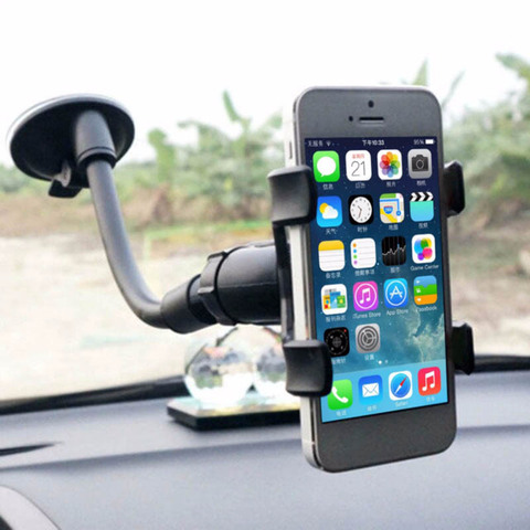 Soporte de montaje portefeulle Universal 360 giratorio para parabrisas de coche para iPhone 6 Samsung S7 GPS soporte para teléfono de coche ► Foto 1/6