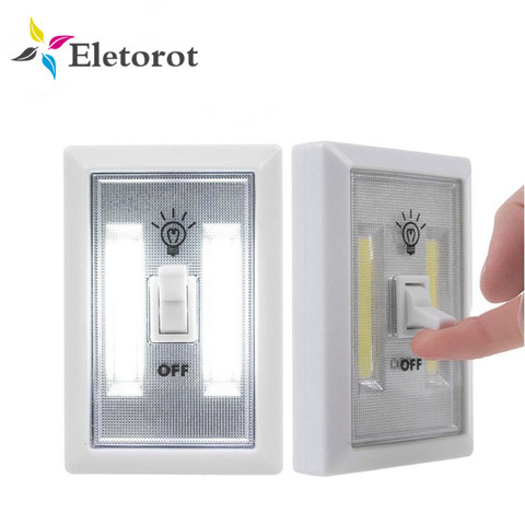 Interruptor Magnético Mini COB LED inalámbrico, lámpara de pared con luces nocturnas con batería, funciona con armario de cocina, garaje, luz de emergencia para campamento ► Foto 1/6