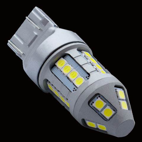 Lámpara de freno automática para coche, luz de circulación diurna superbrillante T20 7443 7515 W21/5 W 30 SMD 3030 LED 21/5 W, Bombilla de intermitentes DC 12V ► Foto 1/6