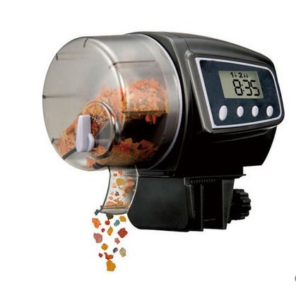 Temporizador automático ajustable de acuario tanque de peces estanque alimentador de alimentos con LCD tanque de acuario alimentador automático de peces ► Foto 1/1