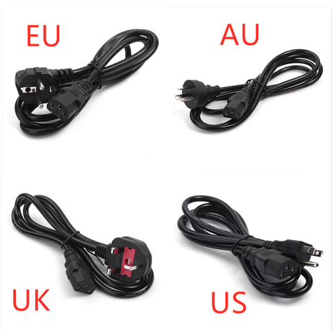 Durable 3 clavijas 1,2 m EU US AU UK 4 estándares AC Cable adaptador de fuente de alimentación Cable de línea de carga cables para PC portátil ► Foto 1/5