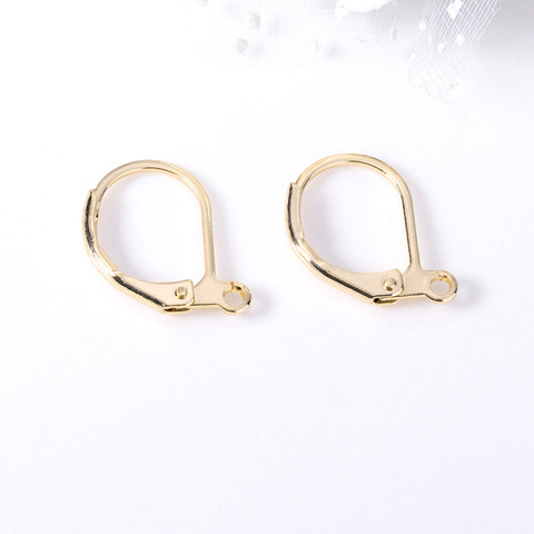 10 Uds. De pendientes de Latón chapado en oro de 24K, 10x13MM, Clip para joyería Diy, accesorios para pendientes ► Foto 1/5