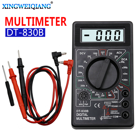 Multímetro Digital LCD AC DC 750 1000V, Mini multímetro Digital, sonda para voltímetro, amperímetro, medidor de Ohm ► Foto 1/6