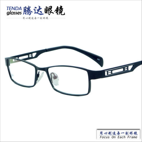 Monturas de gafas rectangulares de Metal con montura completa para hombre, gafas graduadas, lentes para miopía multifocales ► Foto 1/2