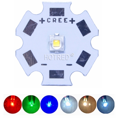 10 Uds Cree XLamp XPE2 XP-E2 R3 frío blanco cálido blanco Neutral blanco rojo verde azul 1W ~ 3W 3000K diodo de luz LED de la lámpara con PCB ► Foto 1/6