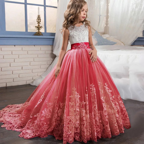 La muchacha de flor boda de noche de Fiesta Vestidos de niños para niñas vestido de princesa adolescente vestido 7 8 9 11 12 13 14 Vestidos - Historial