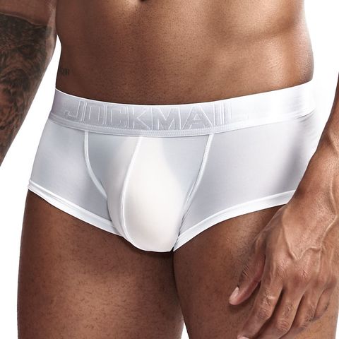 JOCKMAIL ropa interior Sexy de hielo ultradelgada para hombre bóxer sólido convexo hombres calzoncillos cortos Slip Homme Cueca Gay Masculino los boxeadores ► Foto 1/6