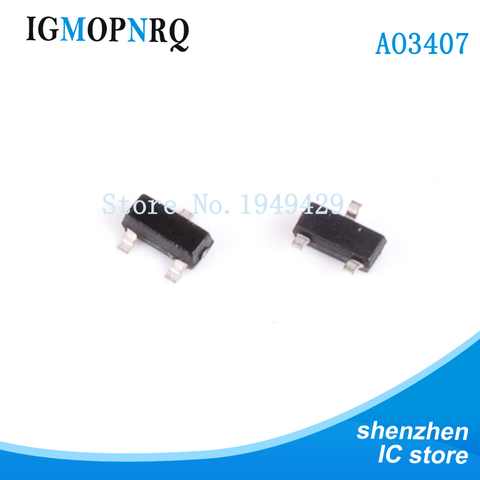 50 Uds AO3407 3407 SOT23-3 MOSFET MOSFT P-Ch -30V -3.6A 64mOhm nuevo ► Foto 1/2