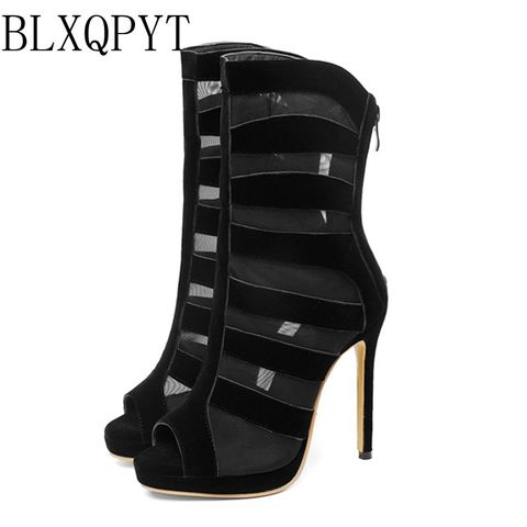 BLXQPY-Sandalias de tacón alto para mujer de 11,5 CM, zapatos de verano, calzado Sexy, talla grande, 28-52 ► Foto 1/6