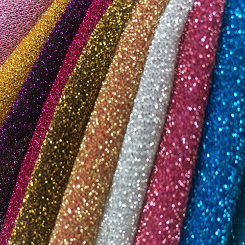 Brillo tela metálica de poliéster con decoración de fiesta brillante bufanda DIY Tilda tela de costura 1 yarda ► Foto 1/6