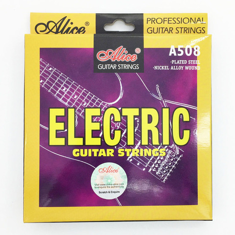 Cuerdas de guitarra eléctrica Alice 009 010, chapadas en aleación de níquel, A508-SL enrollado/A508-L ► Foto 1/4