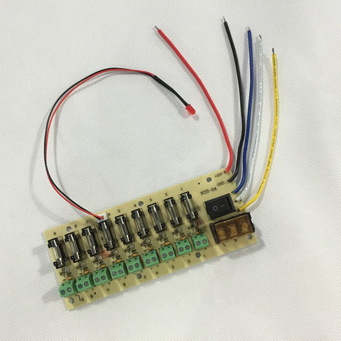 Bloque de terminales de placa PCB de 9 vías de distribución de energía de 12V CC para cambiar la fuente de alimentación cableado de electricidad interruptor LED de 9 canales ► Foto 1/4