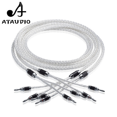 ATAUDIO 8ag Cable de altavoz Hifi OCC Chapado en plata pura Cable de altavoz de alta gama para amplificador y CD ► Foto 1/6