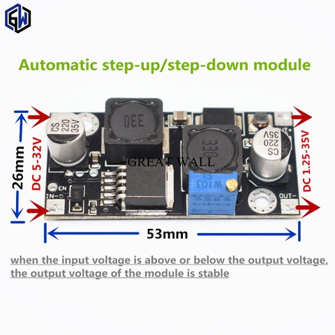 XL6019 (actualización XL6009) módulo de fuente de alimentación del convertidor ajustable Dc-Dc de aumento automático 20W 5-32V a 1,3-35 V ► Foto 1/6
