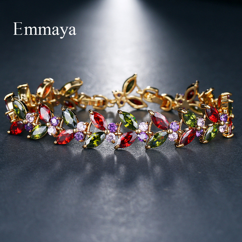 Emmaya-brazaletes multicolores de circonia cúbica AAA, Charm Classic Charm Shinny, joyería de nuevo diseño para mujer, regalo de fiesta ► Foto 1/6