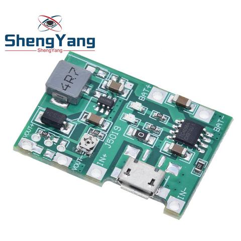 Shenyang nueva de iones de litio de 18650 de 3,7 V 4,2 V batería placa del cargador DC-DC paso Boost módulo TP4056 DIY Kit ► Foto 1/6