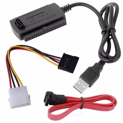 Cable convertidor adaptador SATA/PATA/IDE a USB 2,0 para disco duro de 2,5/3,5 pulgadas ► Foto 1/5